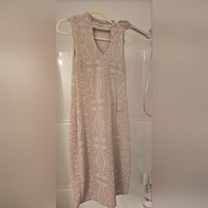 Suzy Shier Beige Shimmer Dress